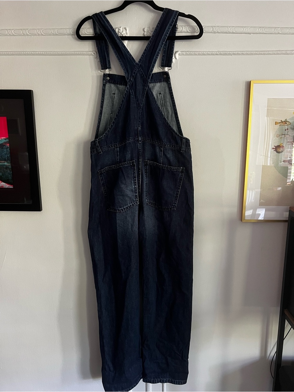 We The Free Dark Blue Denim Women's Overalls - Picture 6 of 10